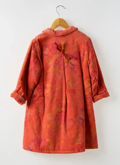 Manteau Long Coudemail Orange Sans Capuche