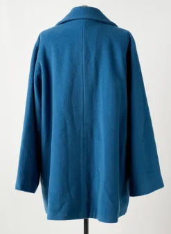 Manteau Long Diega Bleu Sans Capuche