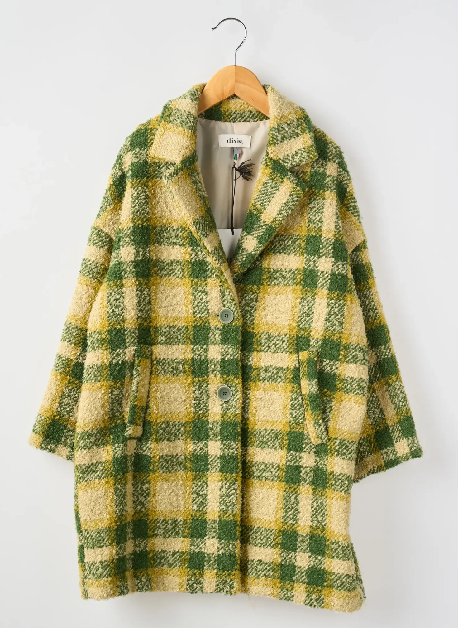 Manteau Long Dixie Vert Sans Capuche