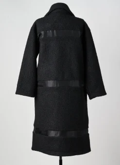 Manteau Long Ever Sassy Noir Sans Capuche