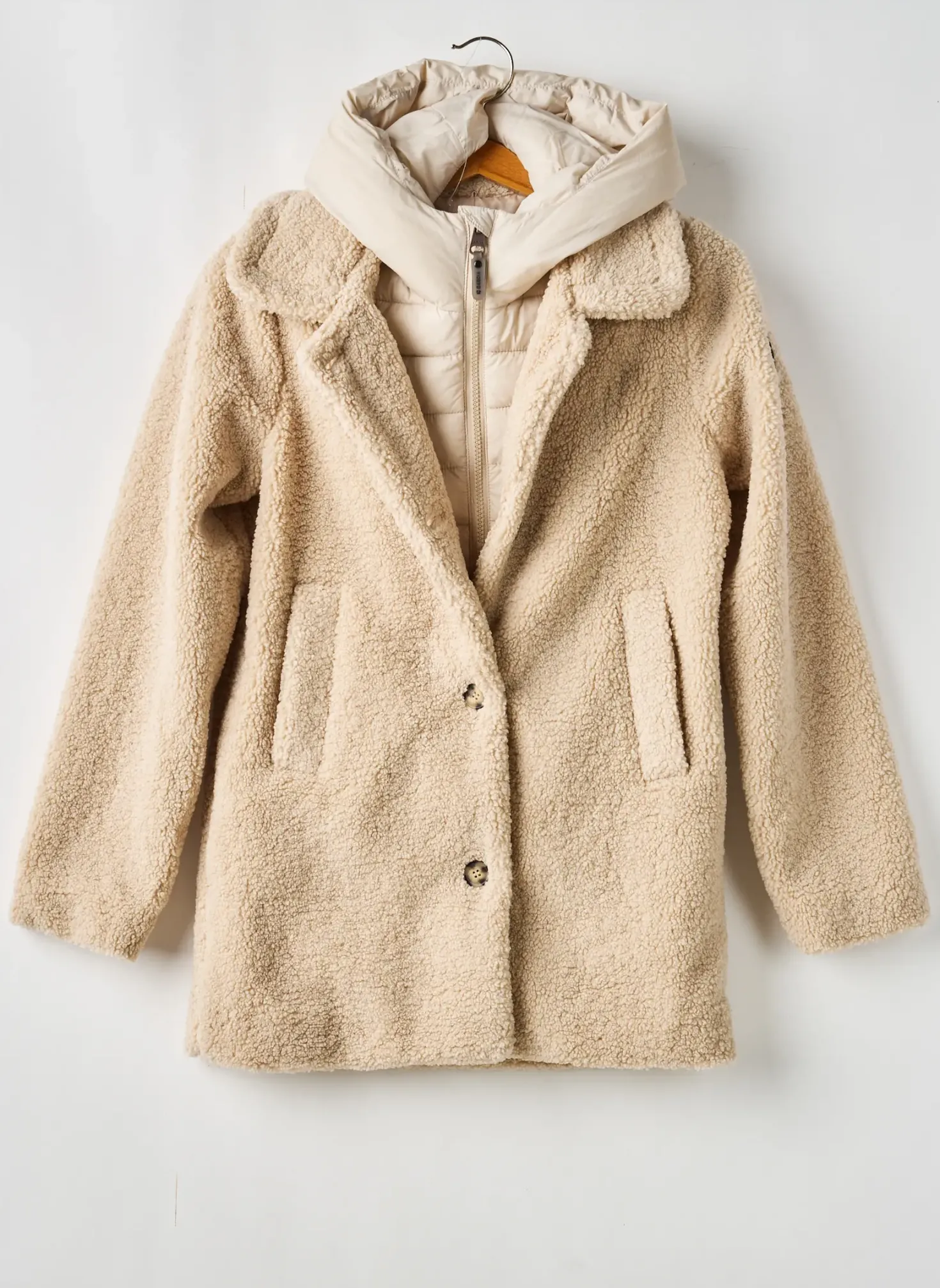 Manteau Long Garcia Beige A Capuche