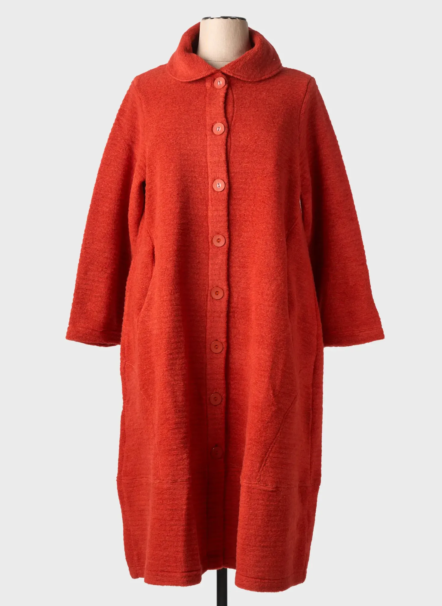 Manteau Long G!oze Orange Sans Capuche