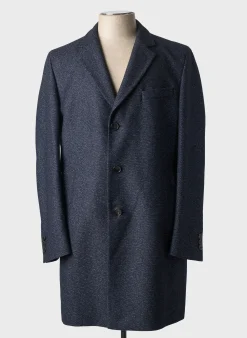 Manteau Long Hugo Boss Bleu Sans Capuche