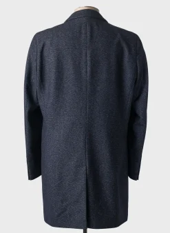 Manteau Long Hugo Boss Bleu Sans Capuche