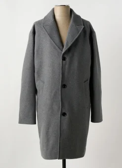 Manteau Long Jack & Jones Gris Sans Capuche