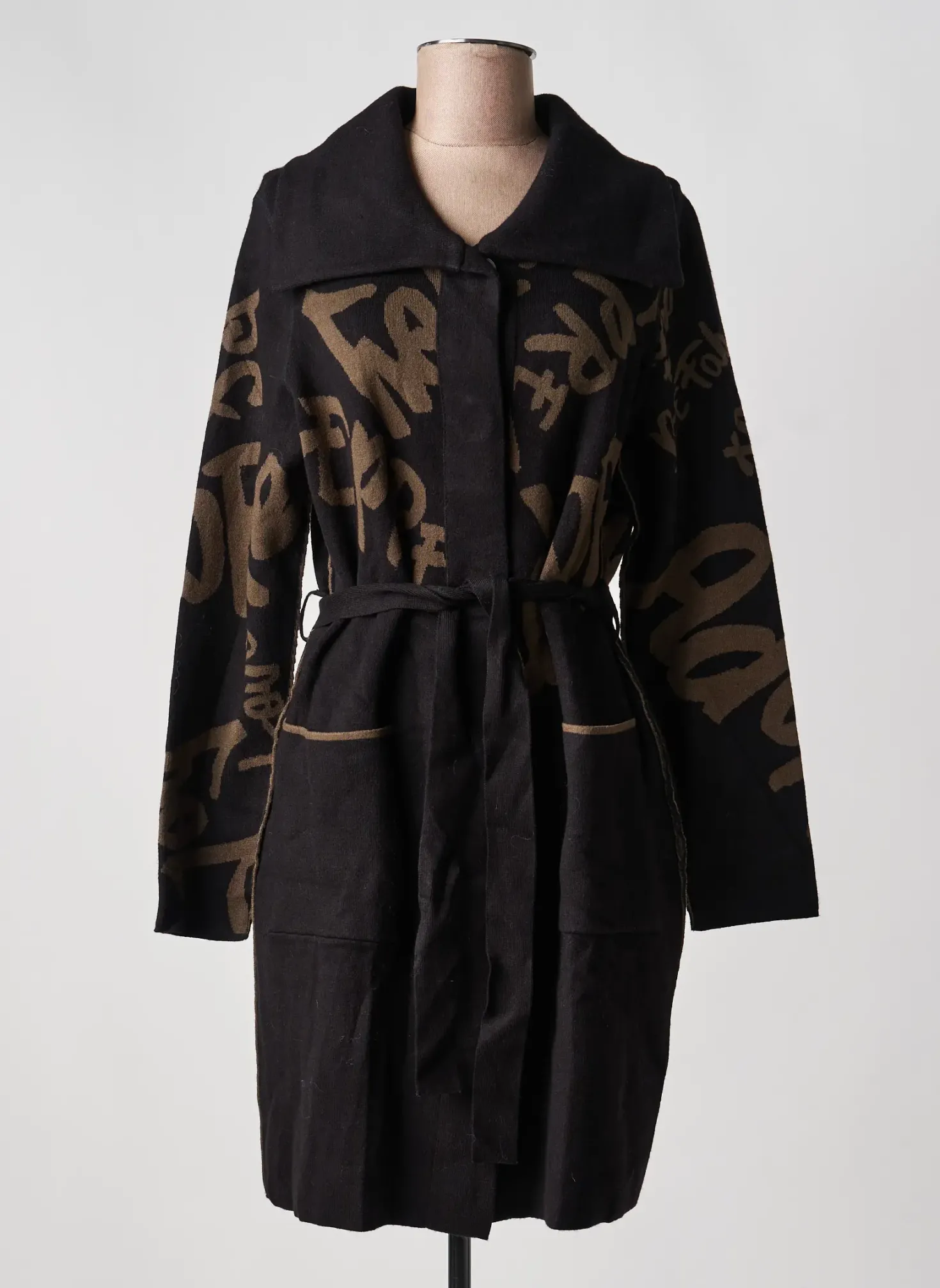 Manteau Long Joseph Ribkoff Noir Sans Capuche