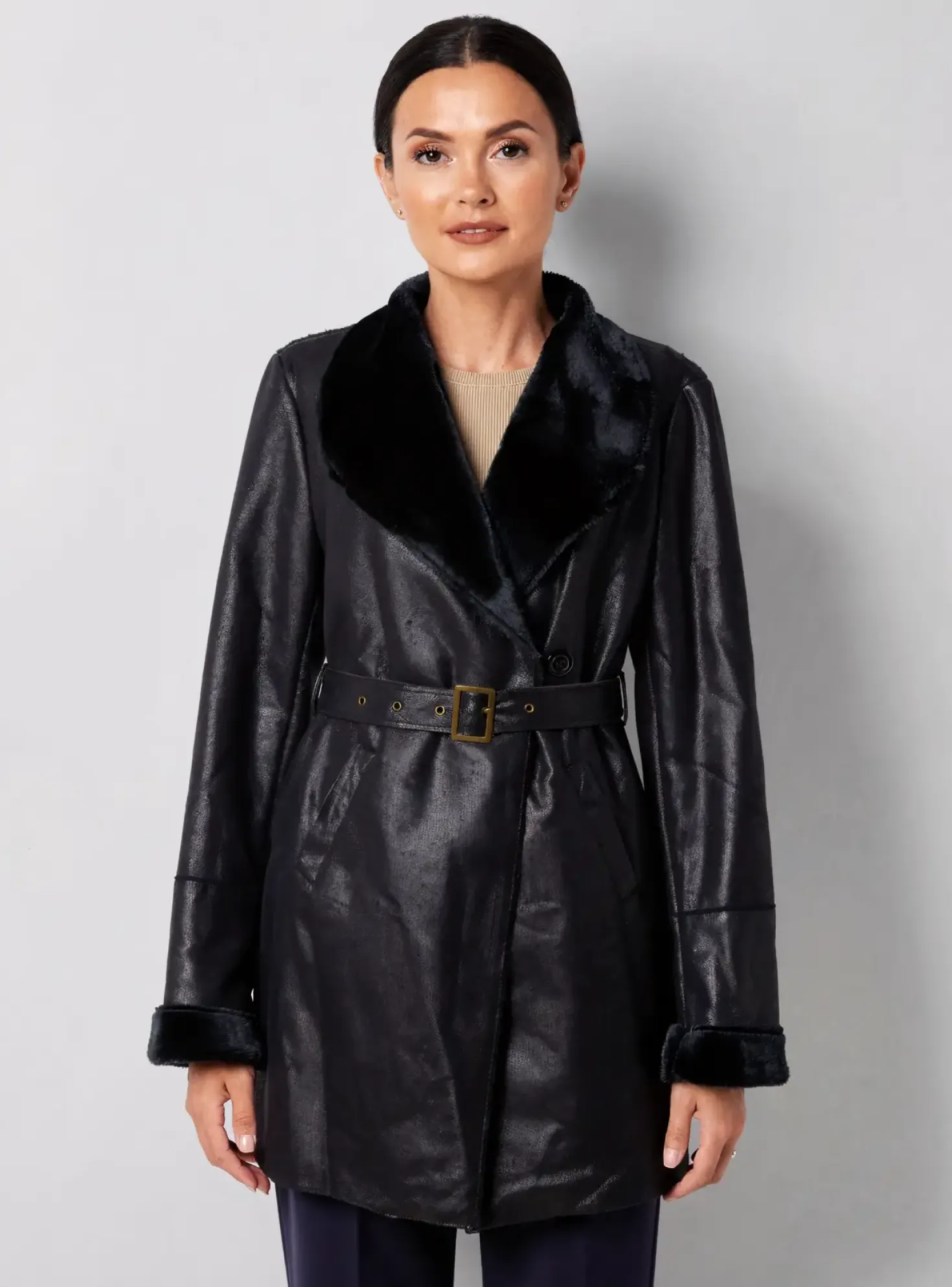 Manteau Long La Fee Maraboutee Noir Sans Capuche