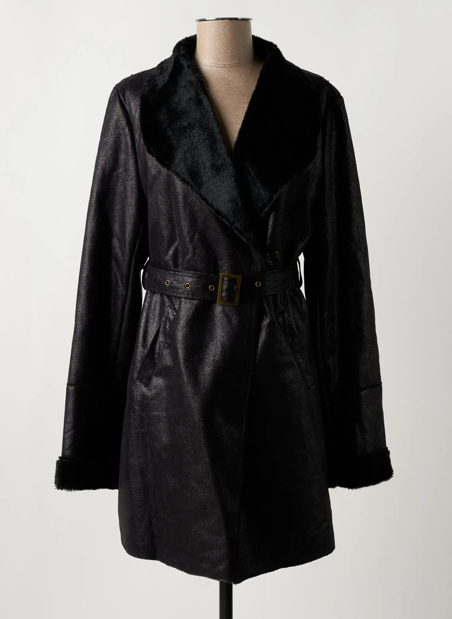 Manteau Long La Fee Maraboutee Noir Sans Capuche