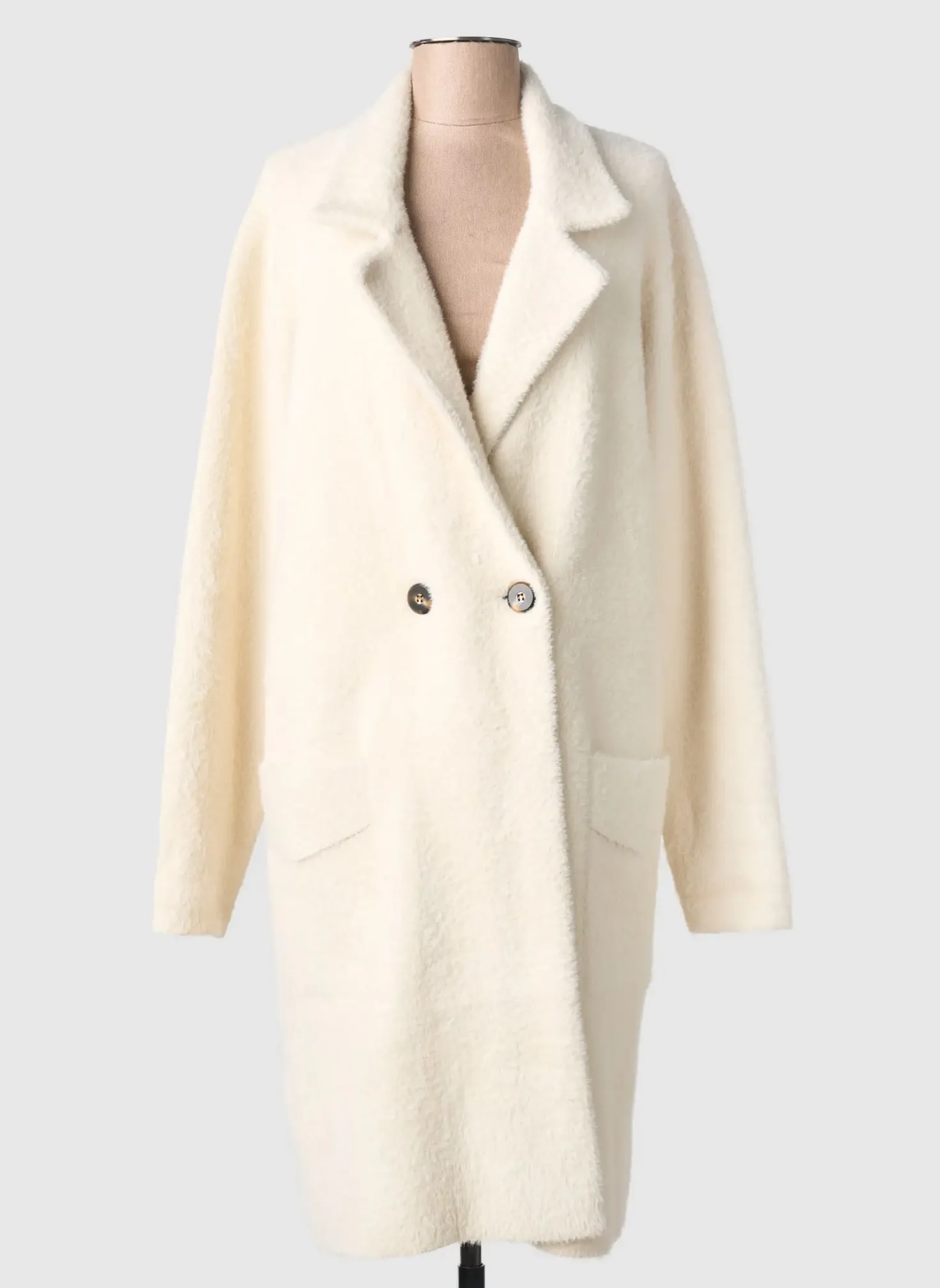 Manteau Long Lola Espeleta Beige Sans Capuche
