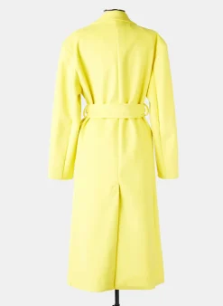 Manteau Long Lumina Jaune Sans Capuche