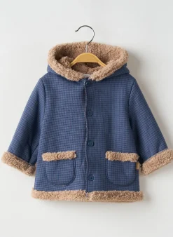 Manteau Long Mayoral Bleu A Capuche