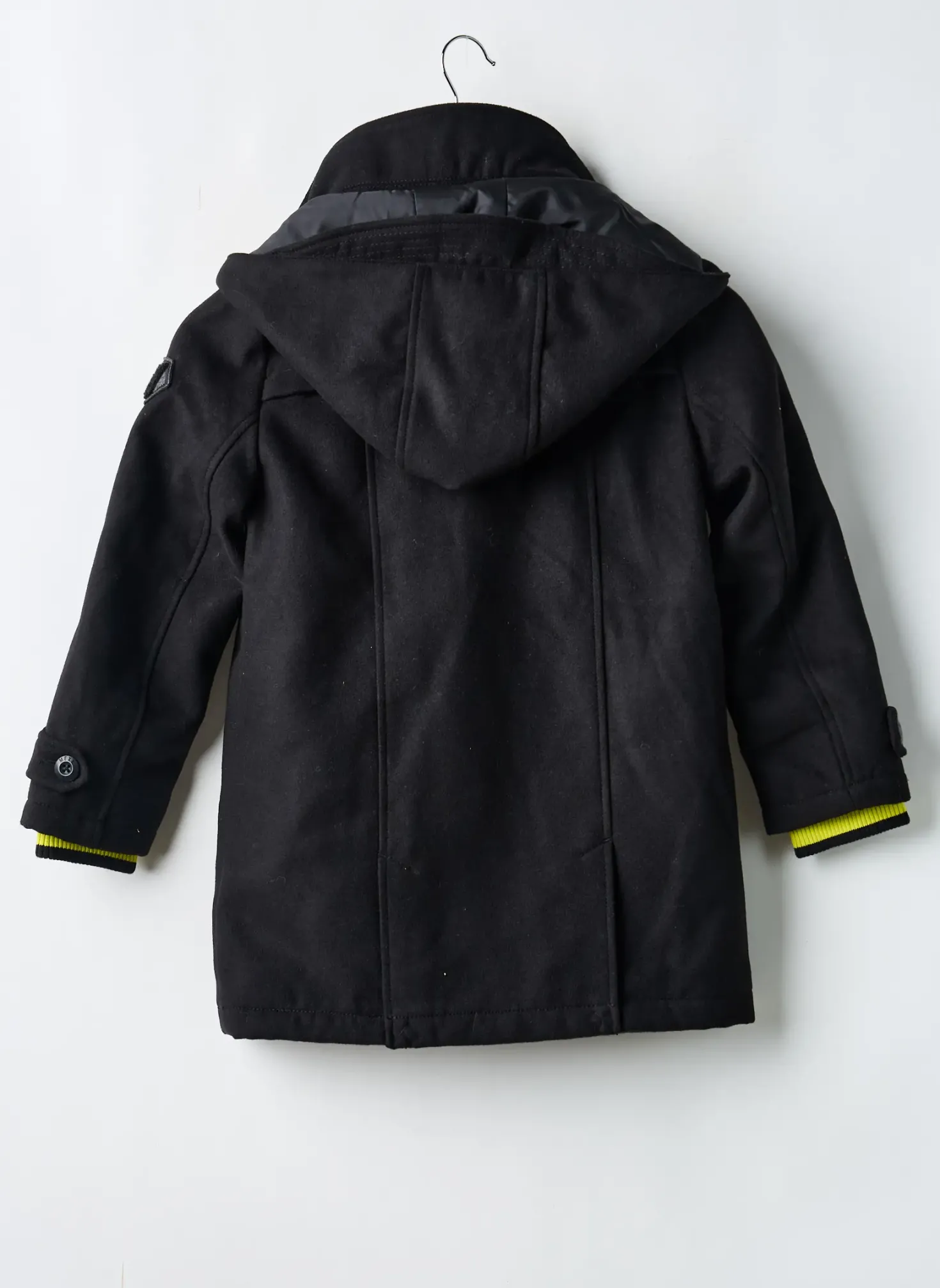 Manteau Long Mexx Noir A Capuche