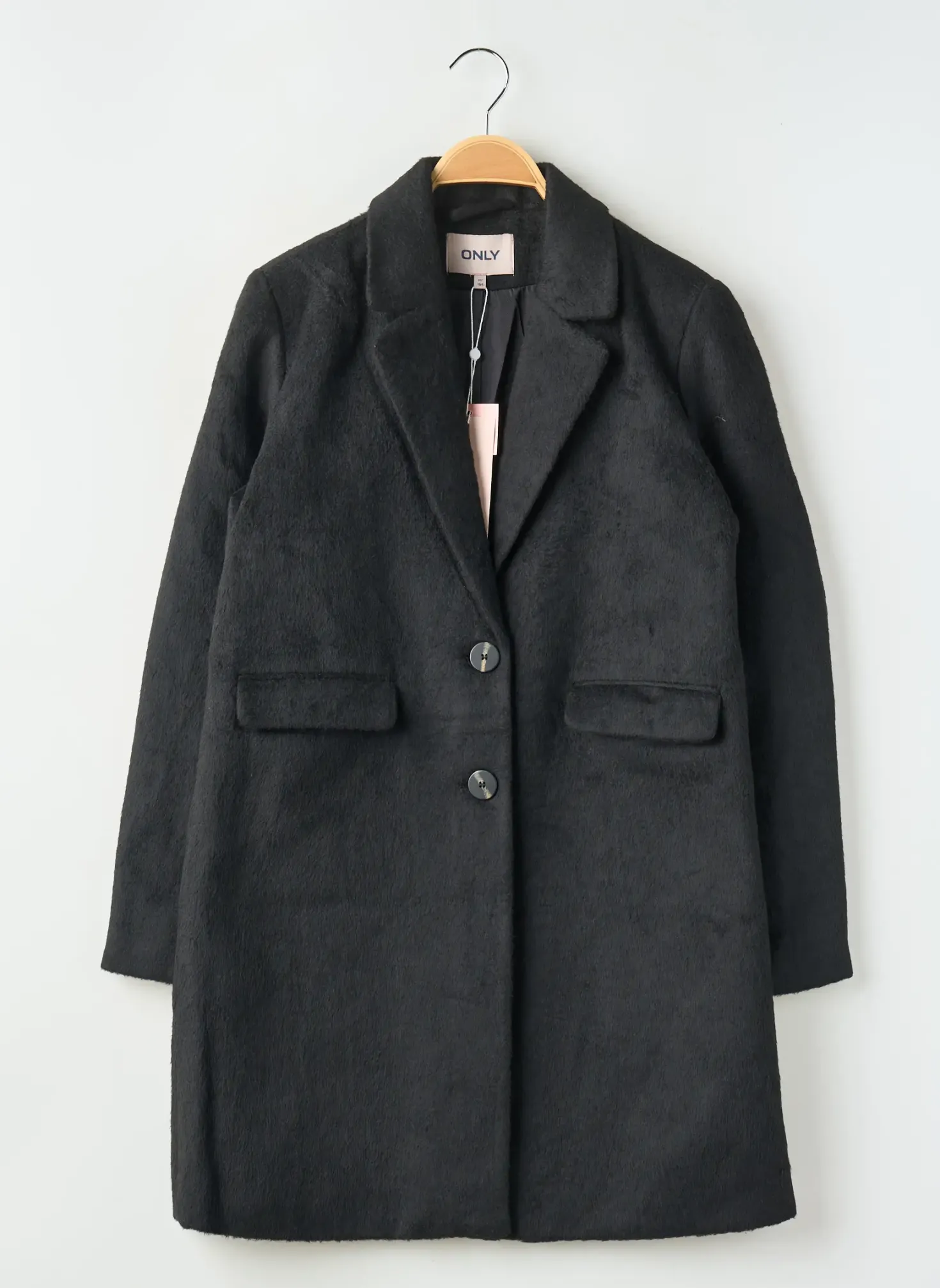 Manteau Long Only Noir Sans Capuche