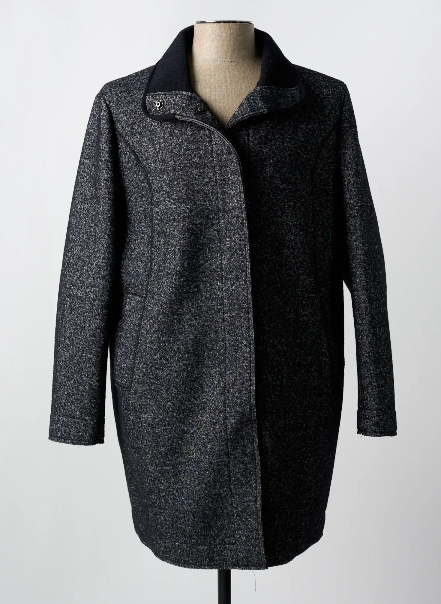 Manteau Long Polarbear Gris Sans Capuche