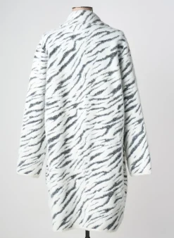 Manteau Long Zia Brand Blanc Sans Capuche