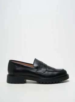 Mocassins Acebos Noir Talon Plat Jusqu'à 3cm