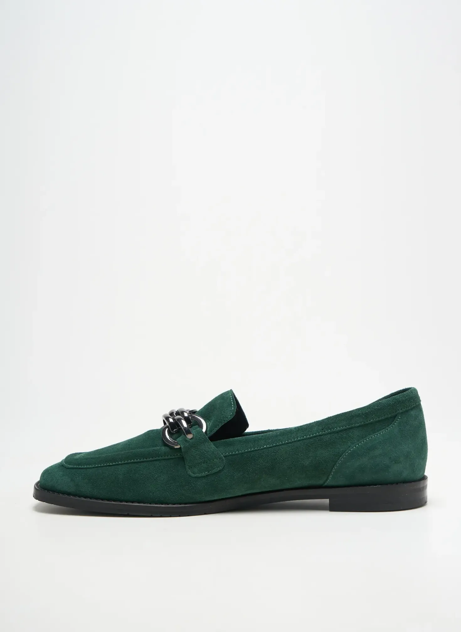 Mocassins Adige Vert Talon Plat Jusqu'à 3cm