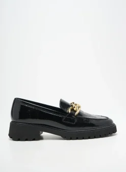Mocassins Ara Noir Talon De 4 À 6cm