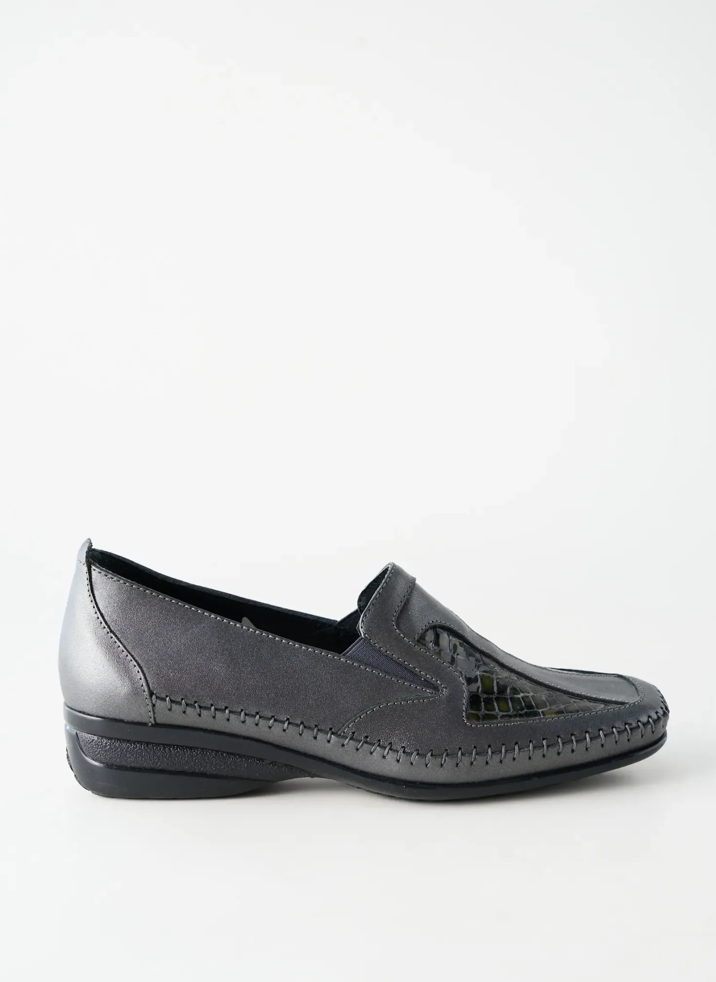 Mocassins Arima Noir Talon Plat Jusqu'à 3cm