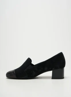 Mocassins Artika Soft Noir Talon De 4 À 6cm
