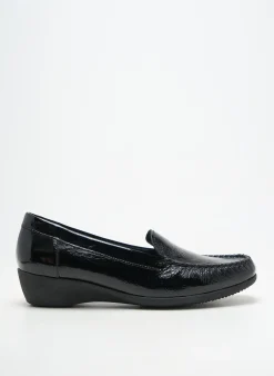 Mocassins Artika Soft Noir Talon De 4 À 6cm