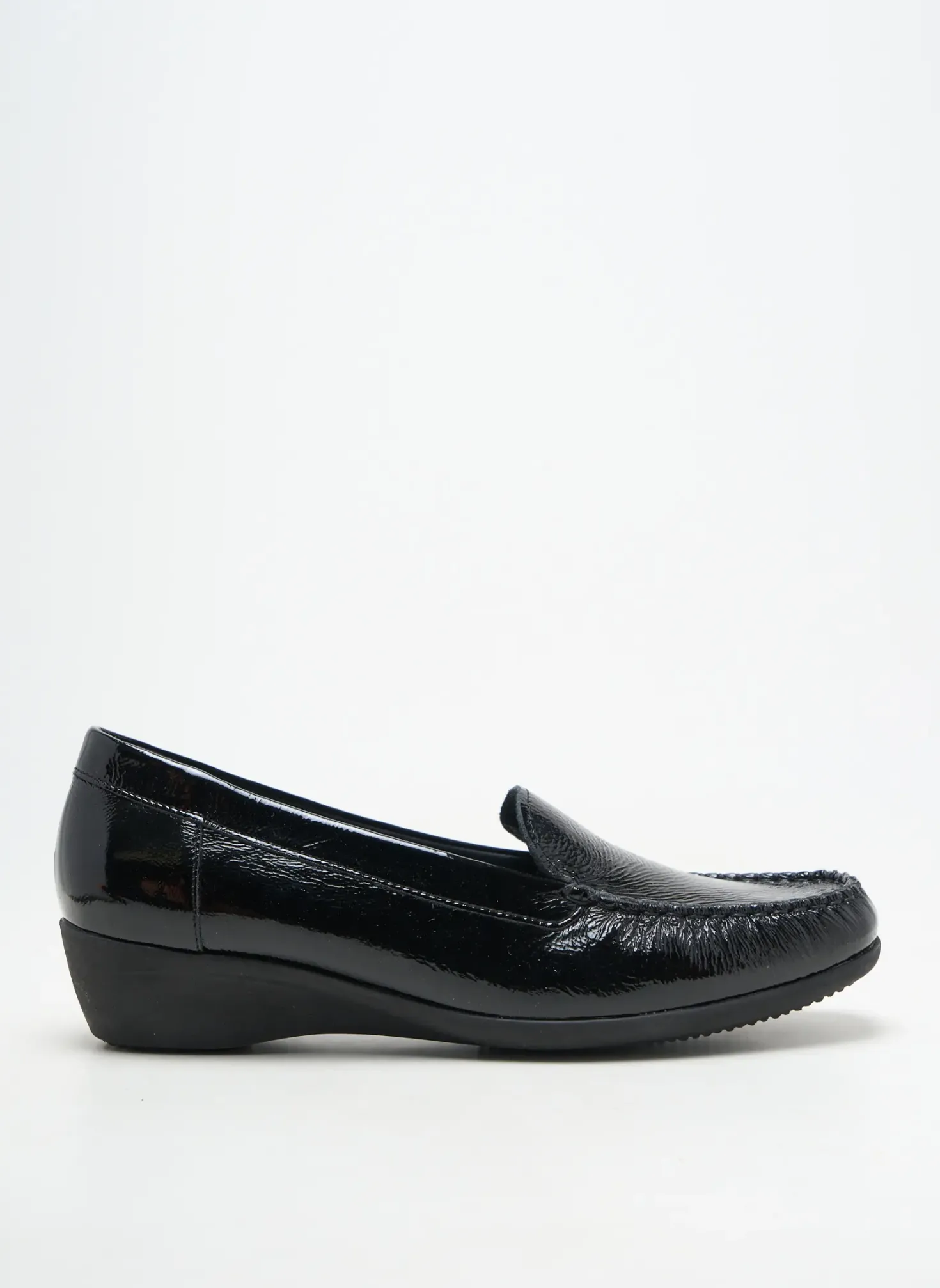 Mocassins Artika Soft Noir Talon De 4 À 6cm