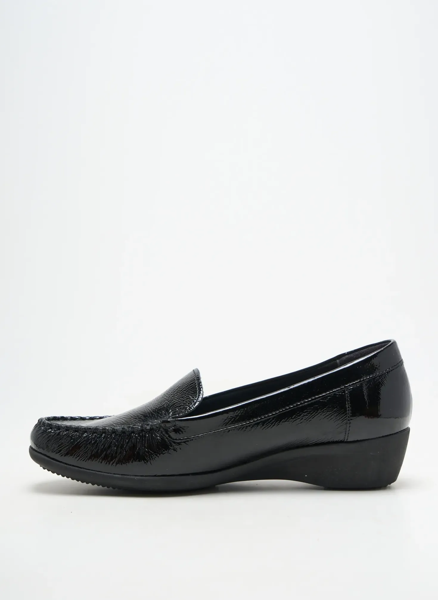 Mocassins Artika Soft Noir Talon De 4 À 6cm