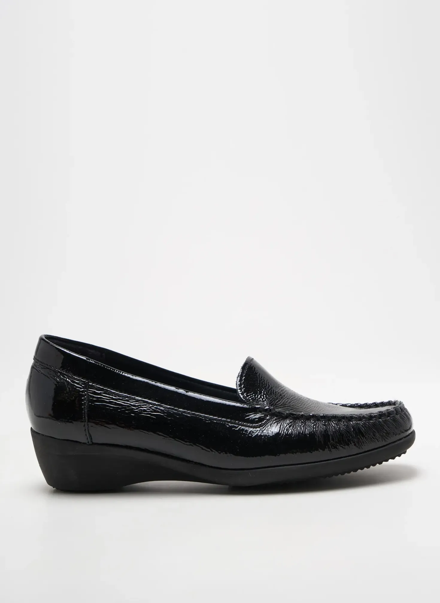 Mocassins Artika Soft Noir Talon Plat Jusqu'à 3cm