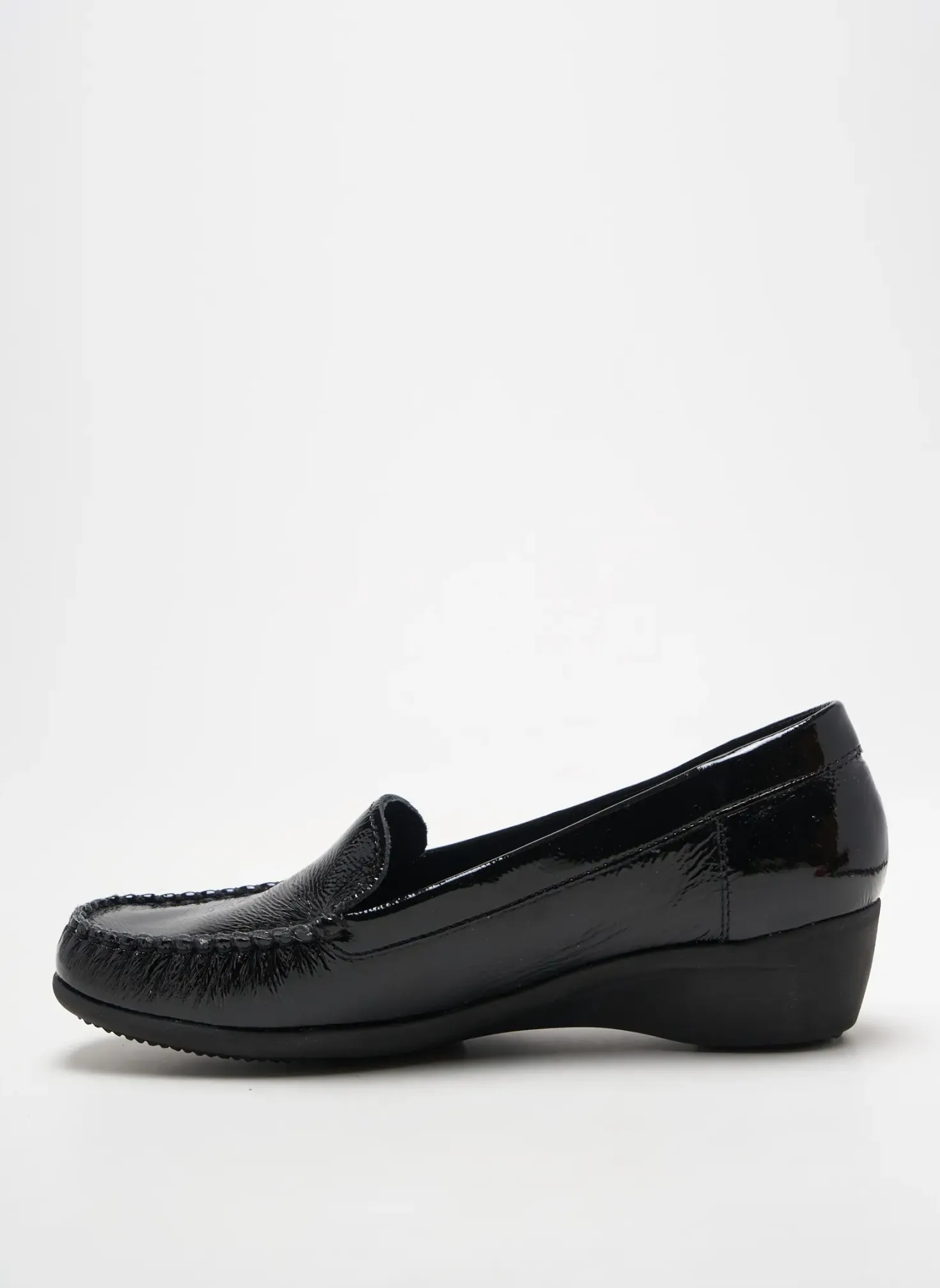 Mocassins Artika Soft Noir Talon Plat Jusqu'à 3cm