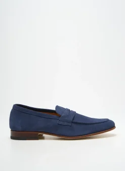 Mocassins Atelier Th Voisin Senlis Bleu Talon Bas