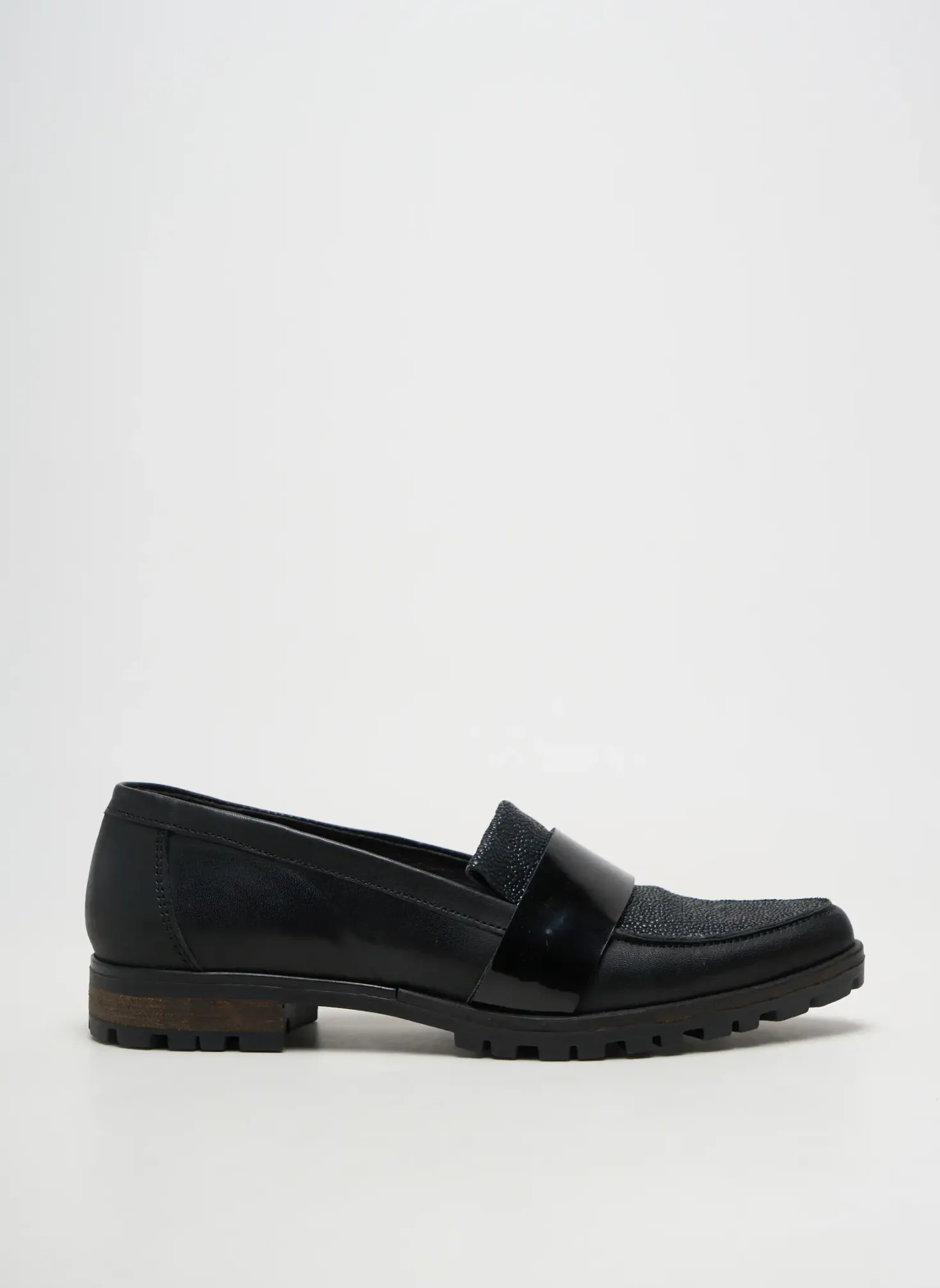 Mocassins Axell Noir Talon Plat Jusqu'à 3cm