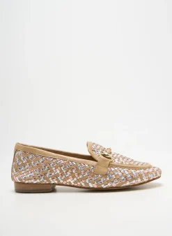 Mocassins Coco Et Abricot Beige Talon Plat Jusqu'à 3cm