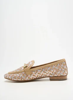 Mocassins Coco Et Abricot Beige Talon Plat Jusqu'à 3cm