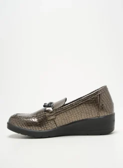 Mocassins Comfeet Marron Talon De 4 À 6cm