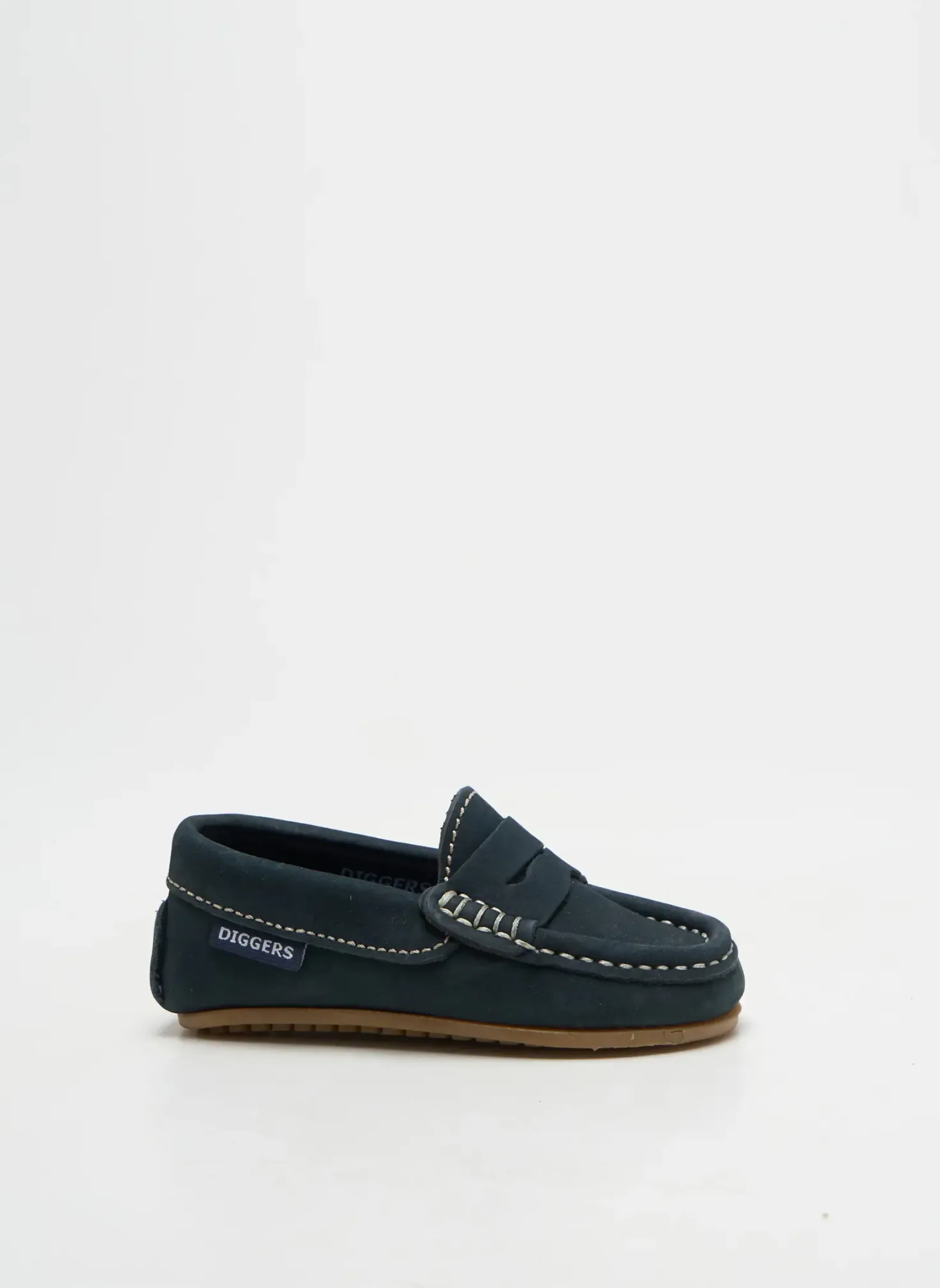 Mocassins Diggers Bleu Bout Rond