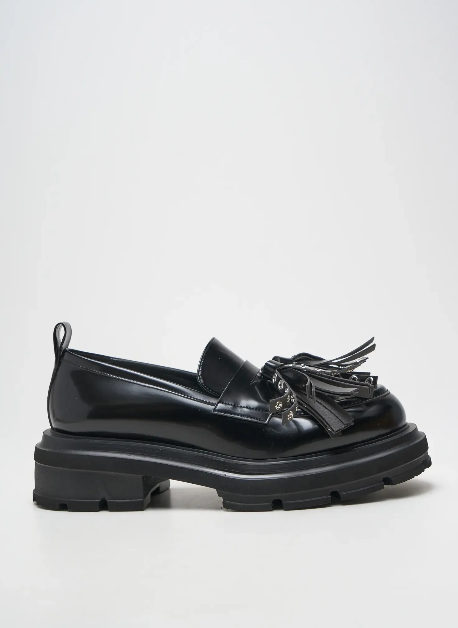 Mocassins Elena Iachi Noir Talon De 4 À 6cm