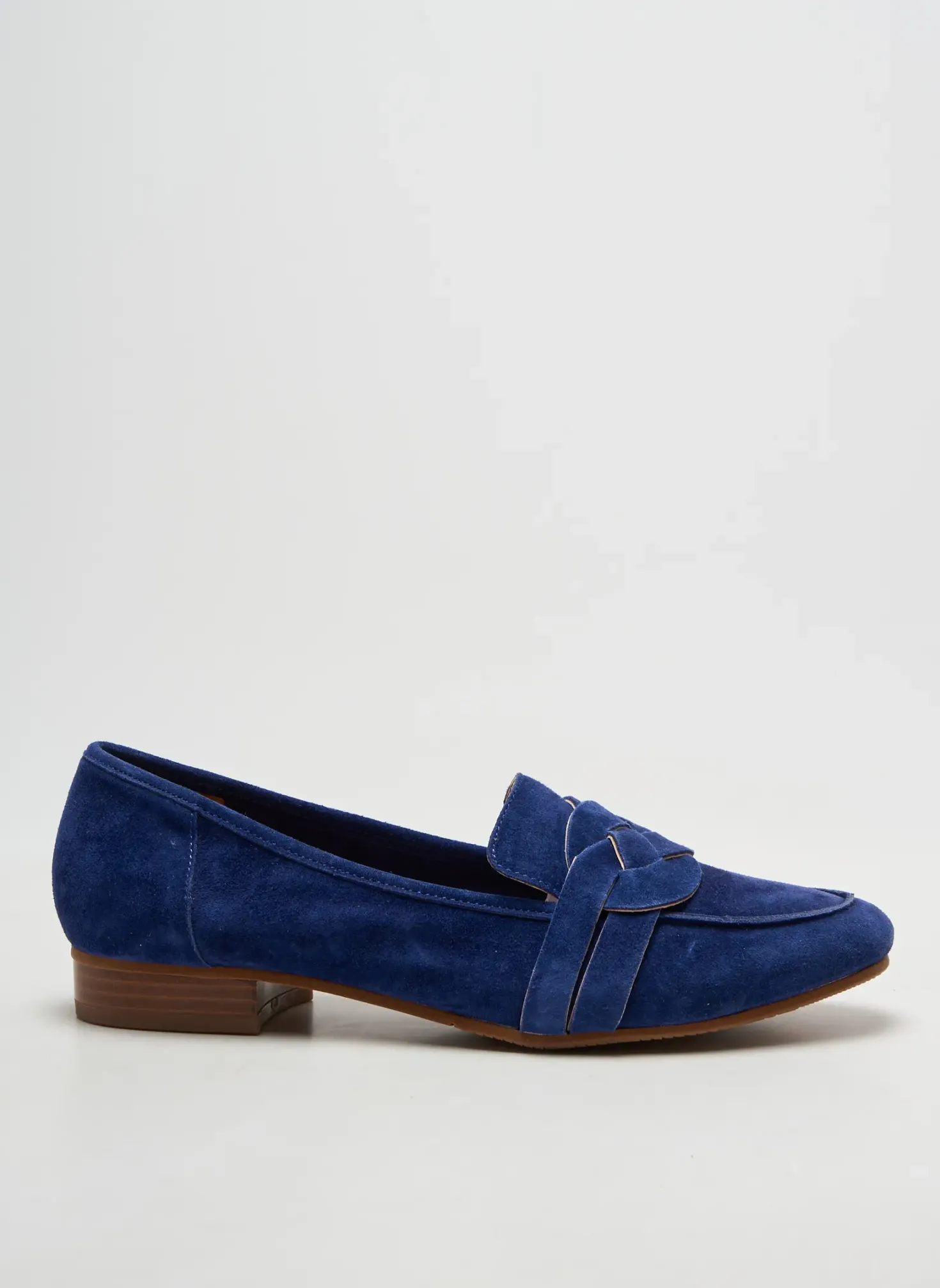 Mocassins Emilie Karston Bleu Talon Plat Jusqu'à 3cm