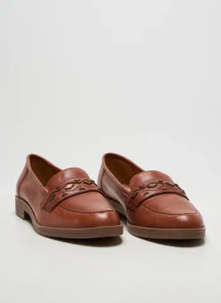 Mocassins Emilie Karston Marron Talon Plat Jusqu'à 3cm