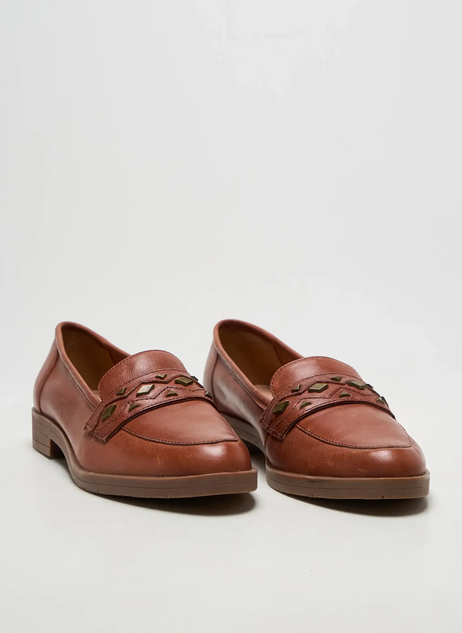 Mocassins Emilie Karston Marron Talon Plat Jusqu'à 3cm