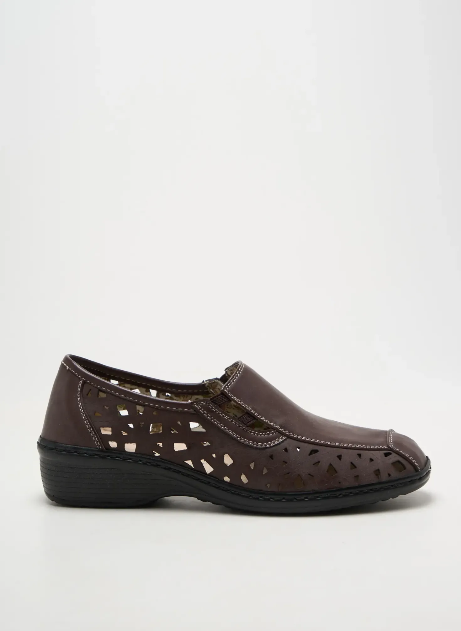 Mocassins Fargeot Marron Talon Plat Jusqu'à 3cm