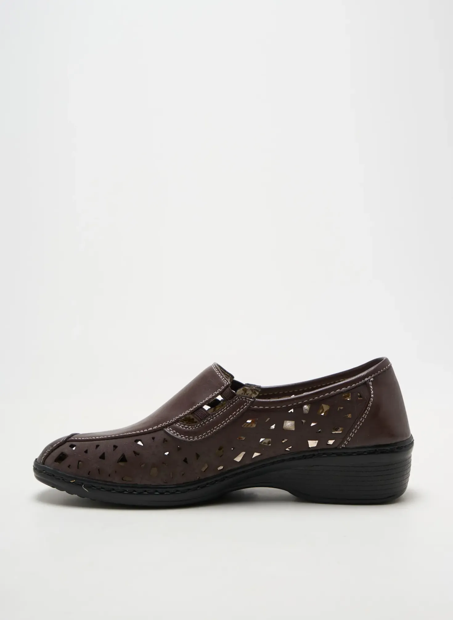Mocassins Fargeot Marron Talon Plat Jusqu'à 3cm
