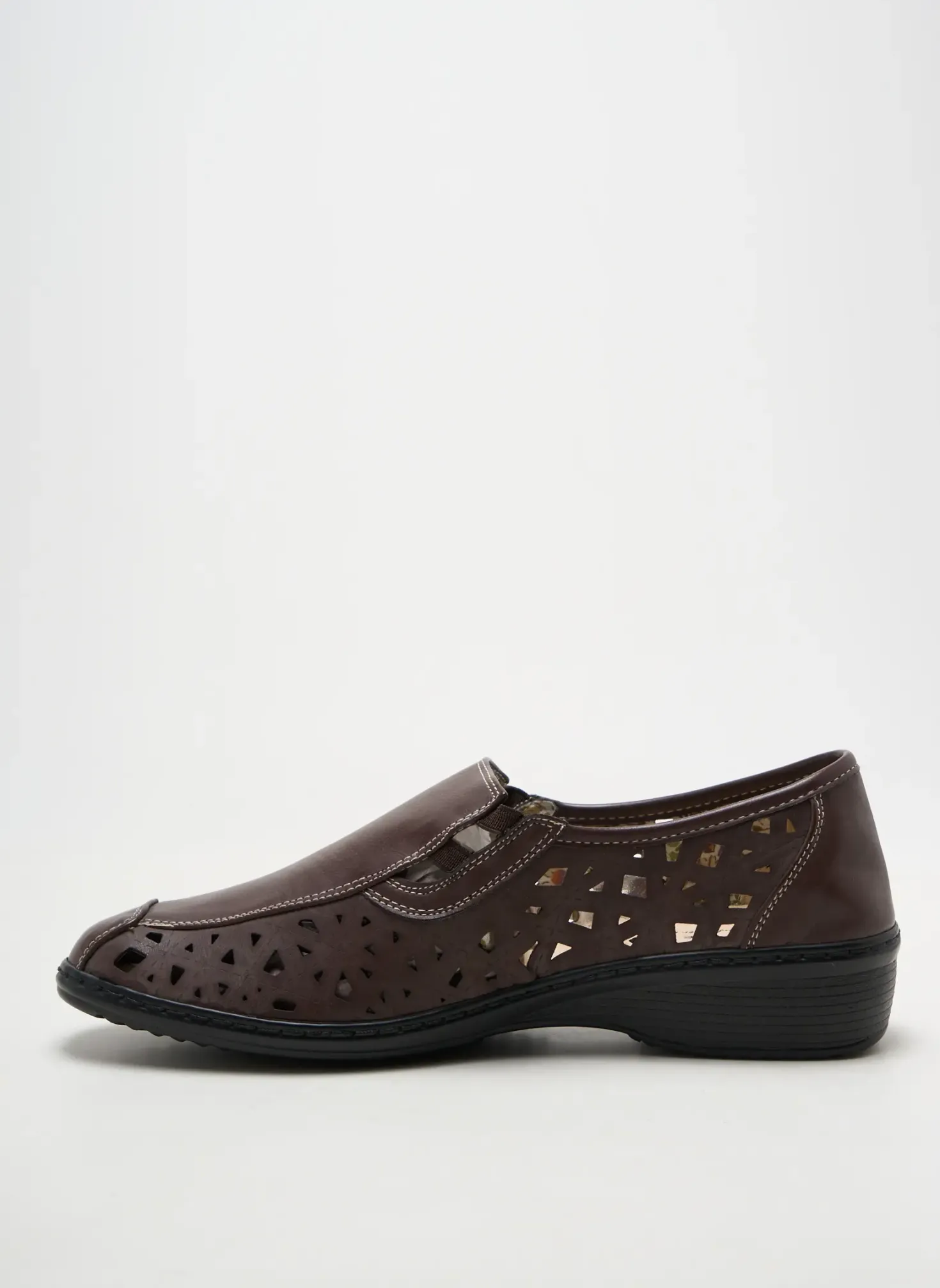 Mocassins Fargeot Marron Talon Plat Jusqu'à 3cm