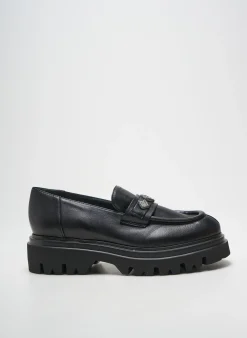 Mocassins Fru.it Noir Talon De 4 À 6cm
