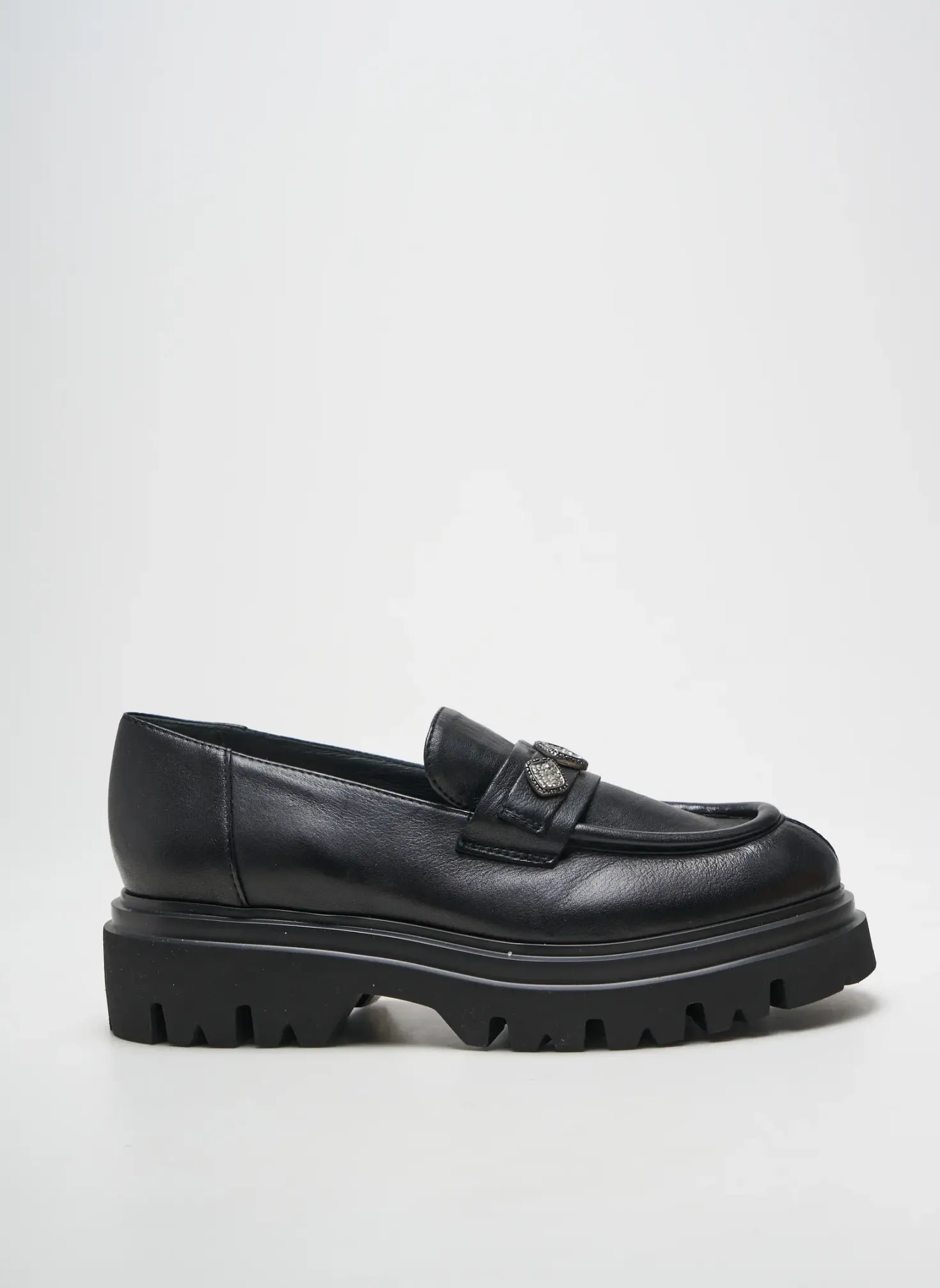 Mocassins Fru.it Noir Talon De 4 À 6cm