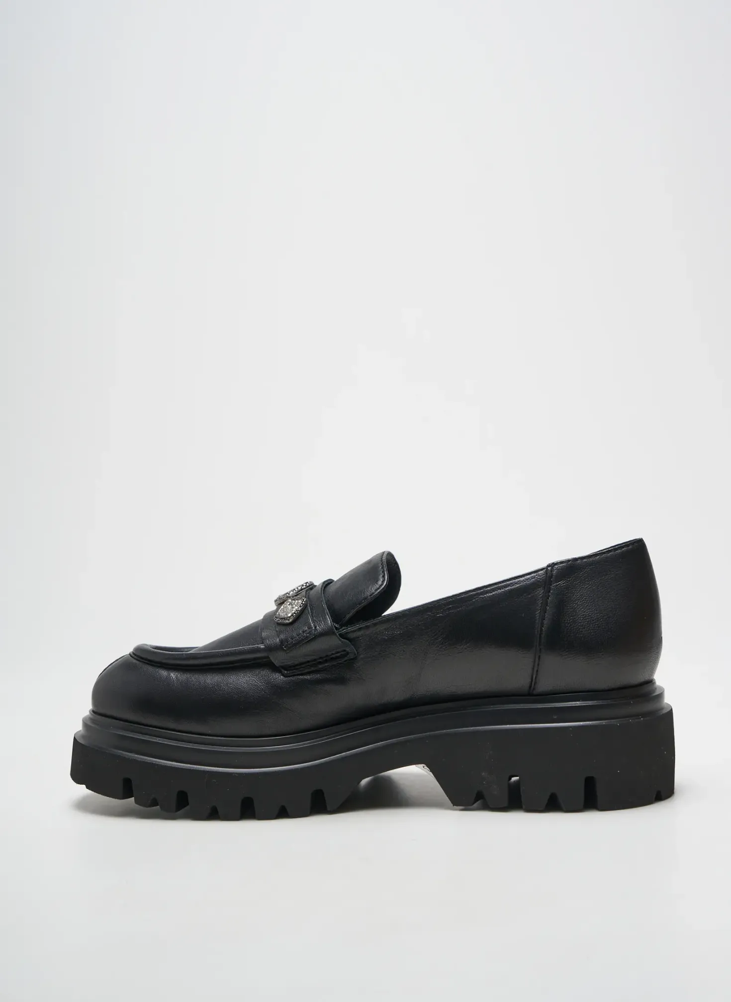Mocassins Fru.it Noir Talon De 4 À 6cm