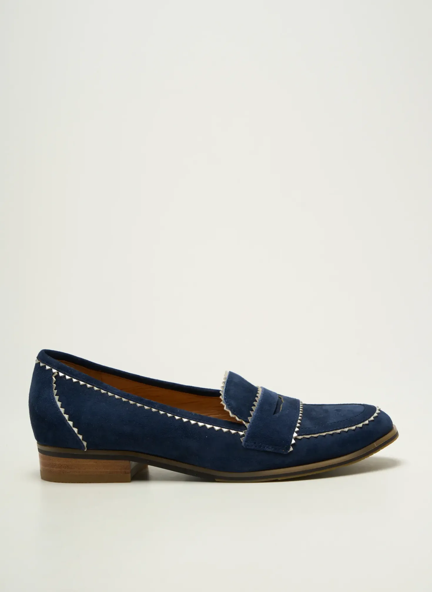 Mocassins Fugitive By Francesco Rossi Bleu Talon Plat Jusqu'à 3cm