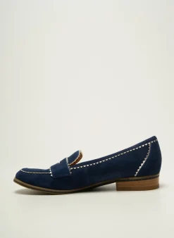 Mocassins Fugitive By Francesco Rossi Bleu Talon Plat Jusqu'à 3cm