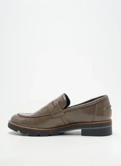 Mocassins Geo-reino Gris Talon Plat Jusqu'à 3cm