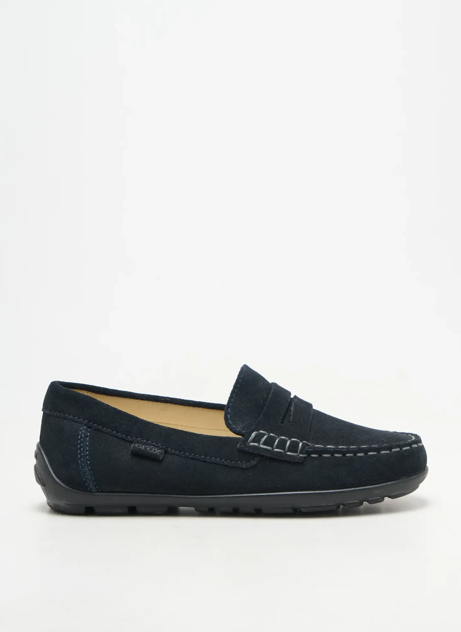 Mocassins Geox Bleu Bout Carré
