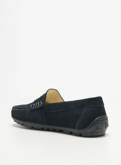 Mocassins Geox Bleu Bout Carré